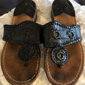 Jack Rogers sandals size 6 black leather
